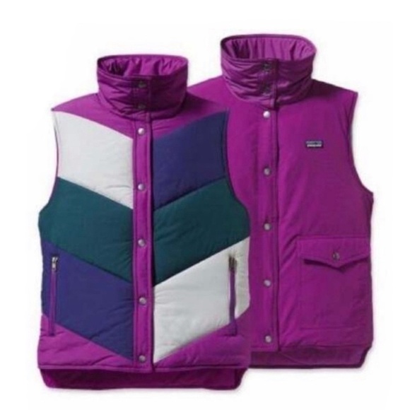 Patagonia Women’s Reversible Mirror Lake Vest in Purple Ikat Size Small - Picture 1 of 8